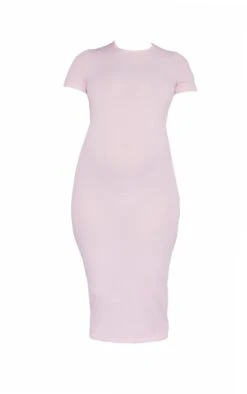 Maternité Robe De Grossesse Mi-longue Rose Tendre Côtelée à Col Ras-du-cou -Logic || Diamond || Zero Soldes Boutique 071cfe139ebceaf38f36f20ccadf5f9eaf9248ee cnd7201 5