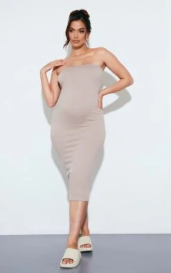Maternité Robe De Grossesse Bandeau Moulante Côtelée Gris Pierre -Logic || Diamond || Zero Soldes Boutique 0823ea07cef06887a4a0419dacbd4e66ec44531e cnc9957 3