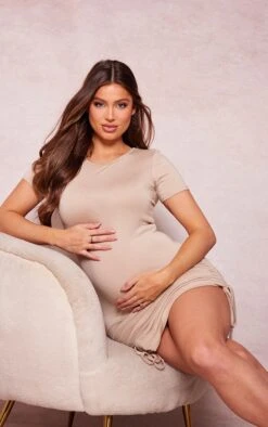 Logic Maternité Robe T-shirt De Grossesse Gris Pierre à Côtés Froncés -Logic || Diamond || Zero Soldes Boutique 0ddb3eacaa027efc96fcdafb166541899e3f93aa cne8211 1