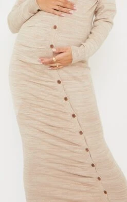 Maternité Robe De Grossesse Mi-longue En Maille Gris Pierre à Ventre Froncé Et Boutons Asymétriques -Logic || Diamond || Zero Soldes Boutique 0edee1db9765213f381926b65b8fb94061001f32 cms8021 5