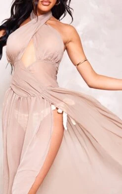 Robe De Plage Longue En Mousseline De Soie Café Au Lait -Logic || Diamond || Zero Soldes Boutique 1286e9cc6d07e9fb0002d36d0a5df56a9866d205 cne1676 4