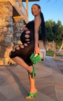 Maternité Robe De Grossesse Mi-longue En Maille Tricot Noire Transparente à Manche Unique -Logic || Diamond || Zero Soldes Boutique 161221225440d53bde1e827298a5b8632f7b29db cmw5506 4