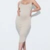 Maternité Robe De Grossesse Mi-longue En Maille Côtelée Stretch Sable Clair à Bretelles -Logic || Diamond || Zero Soldes Boutique 179799a60ff8f1786063b06fa10ed414572d97c4 cnd6829 1