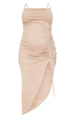 Maternité Robe De Grossesse Mi-longue Fendue Nude En Mesh Froncé Sur Les Côtés -Logic || Diamond || Zero Soldes Boutique 192999999d5542930bf4c542f35e7d6de9a70cce cmt9797 6