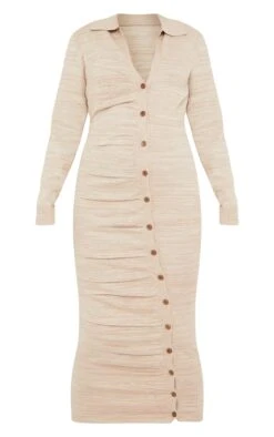 Maternité Robe De Grossesse Mi-longue En Maille Gris Pierre à Ventre Froncé Et Boutons Asymétriques -Logic || Diamond || Zero Soldes Boutique 209adf3ab50af50931145c80315784e602631349 cms8021 6