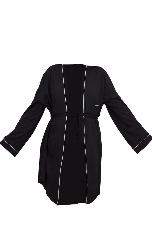 Maternité Robe De Chambre De Grossesse Noire à Slogan Mama 7 Maternité Robe De Chambre De Grossesse Noire à Slogan Mama – Image 5