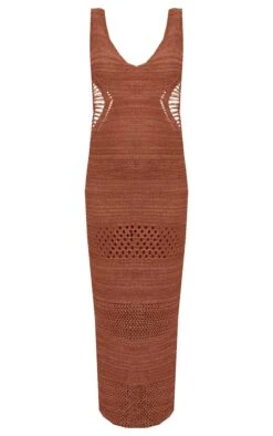 Maternité Robe De Grossesse Longue En Maille Crochet Chocolat Ajourée Sur Les Côtés -Logic || Diamond || Zero Soldes Boutique 24cf1e88419ed4991e34c26ed944d02e28d82c43 cmw7893 6