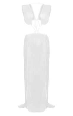 Robe De Plage Blanche Découpée à Anneau Et Manches Bouffantes -Logic || Diamond || Zero Soldes Boutique 292bd644753bcf5fcf125b98a6028f9a6848ce4f cnd3602 5