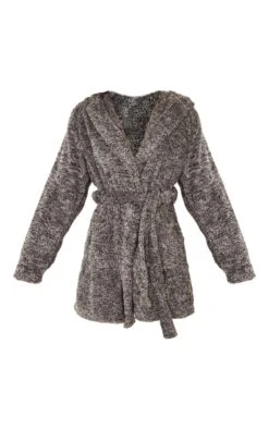 PRETTYLITTLETHING Robe De Chambre Gris Anthracite Duveteuse à Capuche -Logic || Diamond || Zero Soldes Boutique 3484e2d5af819e992f961b6fedec0fff183513e2 clz4463 5