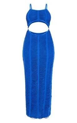 Robe Longue Bleu Cobalt à Large Découpe Très Déchirée -Logic || Diamond || Zero Soldes Boutique 3723e252a8f64f2f2d9d40b2a71e8c5dfebbe599 cmw3666 6