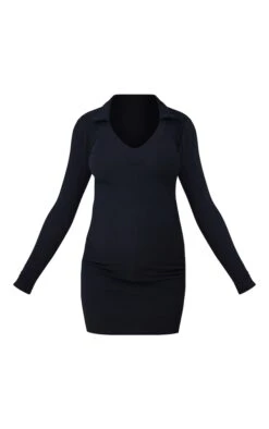 Maternité Mini-robe De Grossesse Noire à Col Polo Et Décolleté Plongeant -Logic || Diamond || Zero Soldes Boutique 383a9b7c816a5f64068ccf85f75df3e7a5d36d02 cmw5814 6