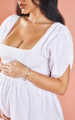 Maternité Mini Robe Babydoll De Grossesse Blanche Froncée Sur Le Buste -Logic || Diamond || Zero Soldes Boutique 3910a4426382259ee81033be98f53cfb18b0c2b1 cmy0820 5