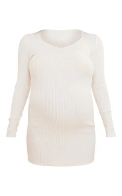 Maternité Robe De Grossesse Moulante Crème En Maille Côtelée Brossée à Décolleté -Logic || Diamond || Zero Soldes Boutique 3ce277fd322a28bb64a0f0e43ecbd025ab39a64b cnd0063 5