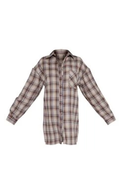 Maternité Robe Chemise De Grossesse Brossée Marron à Carreaux En Flannelle Oversize à Ourlet Incurvé -Logic || Diamond || Zero Soldes Boutique 500ba6daa46abc97abecb235a6b581aaa7155fdf cnc5299 5