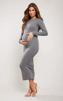 Maternité Robe De Grossesse Longue Gris Clair Sculpt Luxe à Manches Longues -Logic || Diamond || Zero Soldes Boutique 5152132c960952bb822f7cf6cf8cc8e1330be643 cnd3250 3