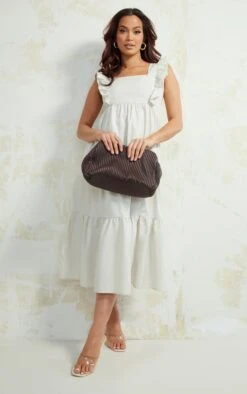 Maternité Robe Longue De Grossesse Beige Volantée Sans Manches -Logic || Diamond || Zero Soldes Boutique 5a41aacd0eb5910c88df492a1d5f2756735d70a1 cnd7260 3