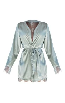 Robe De Chambre Satinée Verte à Dos Et Manchettes En Dentelle -Logic || Diamond || Zero Soldes Boutique 5bc33b5e2582c8bde4d032bd31078b9a54f476b2 cnc3930 5