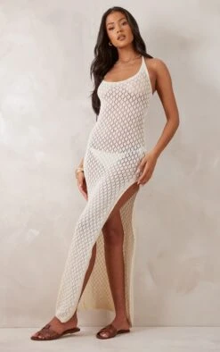 Tall Robe Longue En Maille Crochetée Crème à Dos Nu -Logic || Diamond || Zero Soldes Boutique 5d4afab1ba269c88ef8b1e712e52afe0553318ab cne2396 3