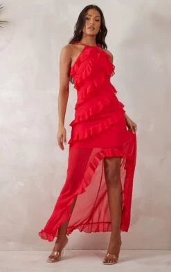 Tall Robe Longue Volantée Rouge à Bretelles -Logic || Diamond || Zero Soldes Boutique 5f0c3229d5aaba94a7b23162d28edeb1b9401c66 cnd3482 3