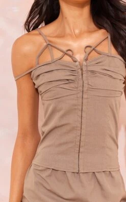 Tall Mini-robe Effet Lin Taupe Style Corset -Logic || Diamond || Zero Soldes Boutique 612fe0ddcd3822db22814087169317191255f52e cnd6792 4