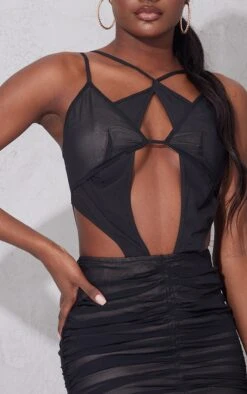 Tall Robe Noire Froncée à Bretelles Et Parties Contrastantes En Mesh -Logic || Diamond || Zero Soldes Boutique 622e347920b10d69fa9e41491151a8213b2869b8 cmv9381 5