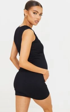 Maternité Robe De Grossesse Moulante Noire à Dos Nageur Et Détail Contours -Logic || Diamond || Zero Soldes Boutique 632fe1b6caae6e6f9e5113bba982451c4efa80c4 cmr0588 3