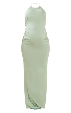 Maternité Robe De Grossesse Longue Vert Sauge à Dos Nu -Logic || Diamond || Zero Soldes Boutique 65b1d8a356de50d16f284ec1a9f25b32dd133844 cnf1275 5