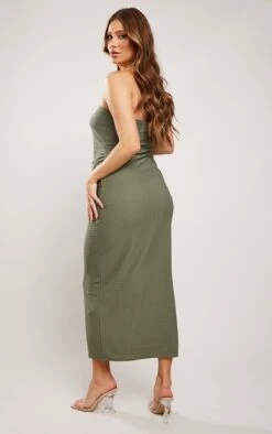 Maternité Robe De Grossesse Bustier Longue Texturée Vert Olive -Logic || Diamond || Zero Soldes Boutique 65e24d3f6abc309632da4b0bd673a3a2963c5ebc cne2185 2