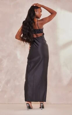 Tall Robe Longue Satinée Noire à Devant Froncé 8 Tall Robe Longue Satinée Noire à Devant Froncé -Logic || Diamond || Zero Soldes Boutique 65e769e7e2919c555341020049c42e764882bfea cne2117 2