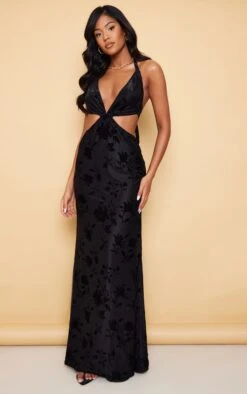 Tall Robe Longue En Velours Noir à Fleurs En Relief 9 Tall Robe Longue En Velours Noir à Fleurs En Relief -Logic || Diamond || Zero Soldes Boutique 739459d2c6813f74987ca0b7884d594f65d2a8bf cne2100 3