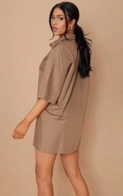 Tall Robe Chemise Oversize Taupe à Manches Courtes 8 Tall Robe Chemise Oversize Taupe à Manches Courtes -Logic || Diamond || Zero Soldes Boutique 791f90ffbe7f2bd06bf0116fae9faecbbe99ab9f cmw5886 3