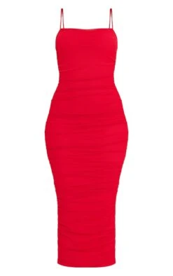 Tall Robe Mi-longue En Mesh Froncé Rouge -Logic || Diamond || Zero Soldes Boutique 79357c030095bdae814b3f631587853a25bdf0d7 cna0454 6