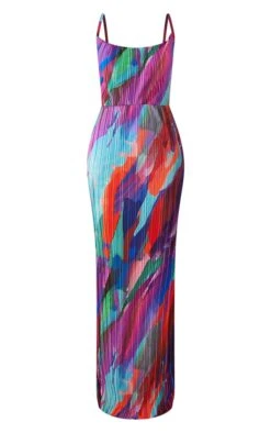 Tall Robe Longue Plissée Multicolore à Imprimé Abstrait Et Bretelles -Logic || Diamond || Zero Soldes Boutique 7c20de8b1ef614ac9bd14a4fd8ed54387b7ef2ef cnd7369 5