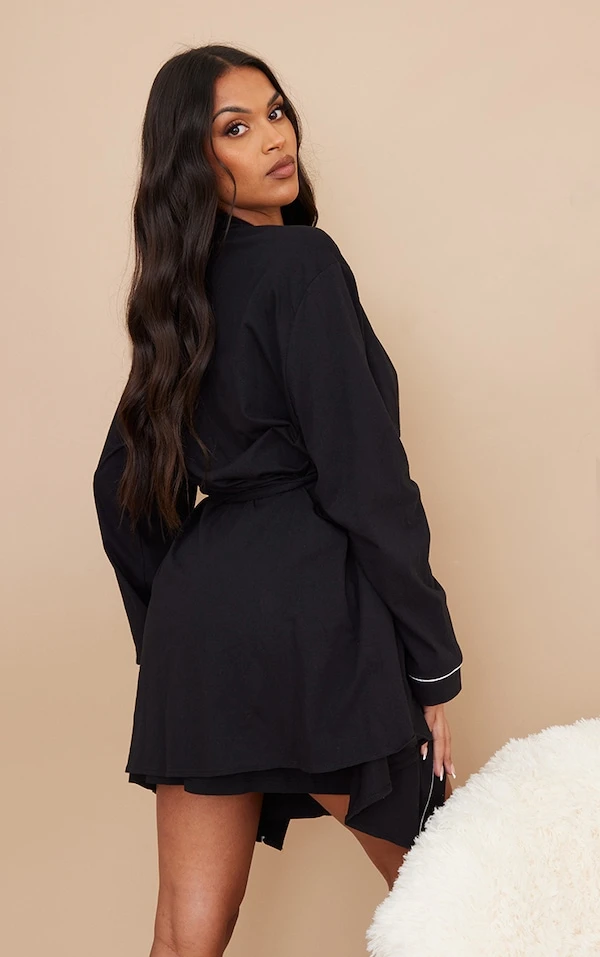 Maternité Robe De Chambre De Grossesse Noire à Slogan Mama 4 Maternité Robe De Chambre De Grossesse Noire à Slogan Mama – Image 2