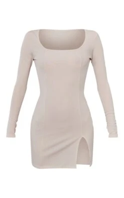 Tall Robe Moulante Fendue Gris Clair Côtelée à Col Carré Et Manches Longues -Logic || Diamond || Zero Soldes Boutique 88c96523053feadeeff4a3832c43dc106578e346 cnd4342 5