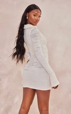 Tall Mini-robe Texturée Crème -Logic || Diamond || Zero Soldes Boutique 8ef129f2f7d0f74485776d278566f6921ec3d3d2 cne2232 2