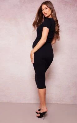 Maternité Robe De Grossesse Mi-longue Côtelée Noire Détail Contours à Manches Courtes 8 Maternité Robe De Grossesse Mi-longue Côtelée Noire Détail Contours à Manches Courtes -Logic || Diamond || Zero Soldes Boutique 9481d83be291a4ba99b76990da6654d27947f6bc cnd7243 2