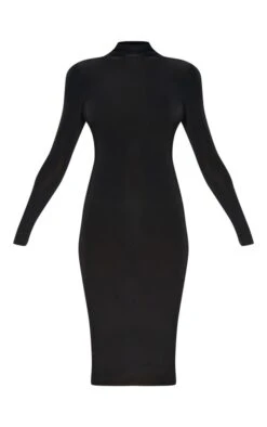 Tall - Robe Mi-longue Moulante Noire à Col Montant -Logic || Diamond || Zero Soldes Boutique 9d271ffc45ea9955b5e3ce150f38a8b2bca65370 CMA1073 3