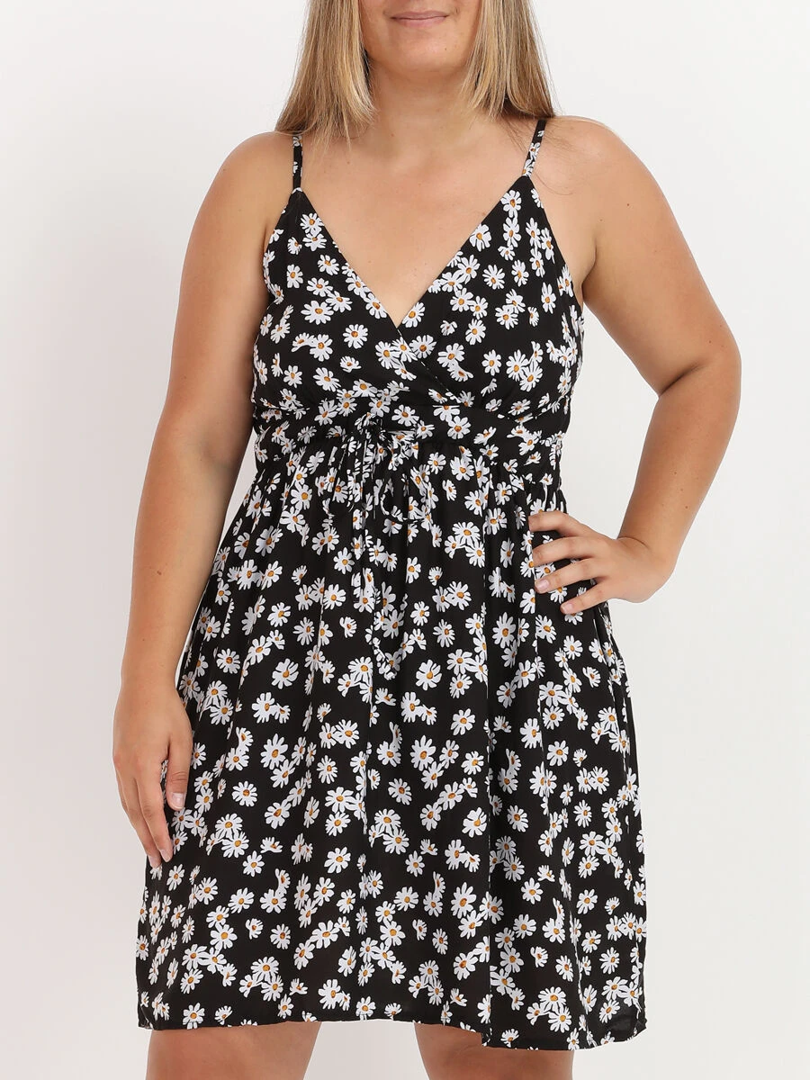 Robe à Imprimé Marguerites Grandes Tailles 3 Robe à Imprimé Marguerites Grandes Tailles