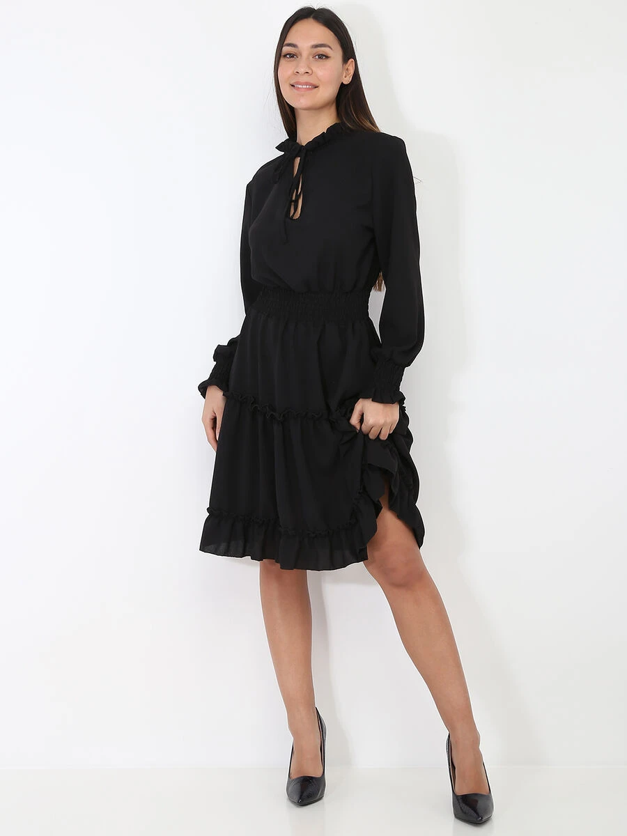 Robe évasée Et Smockée à Volants 3 Robe évasée Et Smockée à Volants