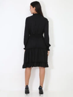 Robe évasée Et Smockée à Volants 7 Robe évasée Et Smockée à Volants -Logic || Diamond || Zero Soldes Boutique O27 L53053 BLK 2