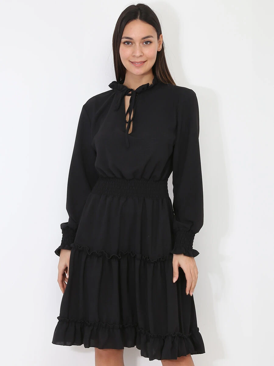 Robe évasée Et Smockée à Volants 5 Robe évasée Et Smockée à Volants – Image 3