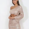 Robe Cut Out En Sequins à Manche évasée -Logic || Diamond || Zero Soldes Boutique P31 Z3033 CHP 1
