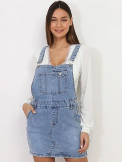 Robe Salopette En Denim