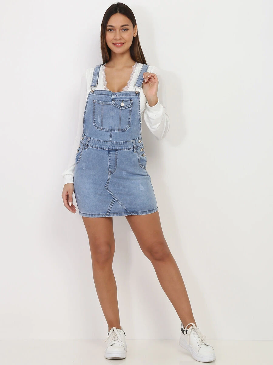 Robe Salopette En Denim 5 Robe Salopette En Denim – Image 3