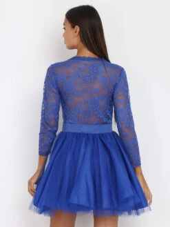 Robe Patineuse En Tulle Et Dentelle -Logic || Diamond || Zero Soldes Boutique R03 8418 BLU 2