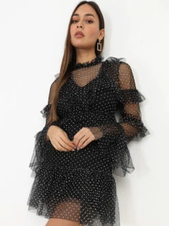 Robe à Volants En Tulle