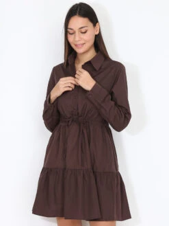 Robe Chemise à Volants -Logic || Diamond || Zero Soldes Boutique R09 23358 BRW 3