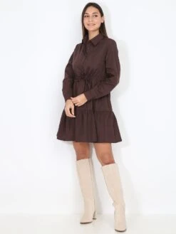 Robe Chemise à Volants -Logic || Diamond || Zero Soldes Boutique R09 23358 BRW 4