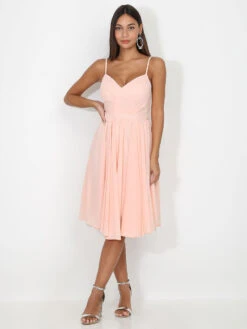 Robe Patineuse Drapée -Logic || Diamond || Zero Soldes Boutique R20 R1301 B PNK 3